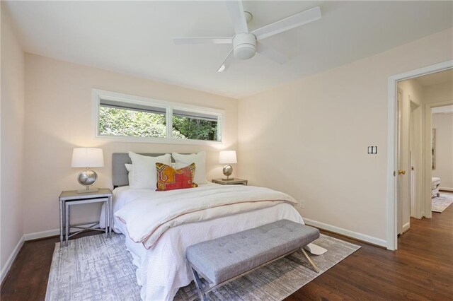 2800 Mornington Dr NW, Atlanta, GA 30327 - bedroom featuring wood finished floors and ceiling fan