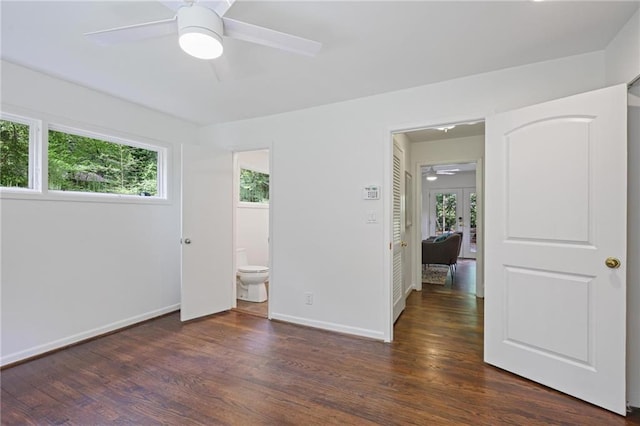 2800 Mornington Dr NW, Atlanta, GA 30327 - spare room with a ceiling fan, wood finished floors, and french doors