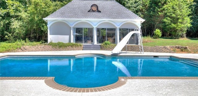 rear view of house with a patio