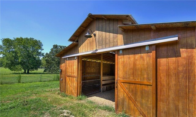 view of horse barn