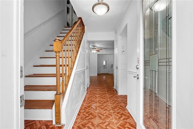 foyer entrance featuring stairs