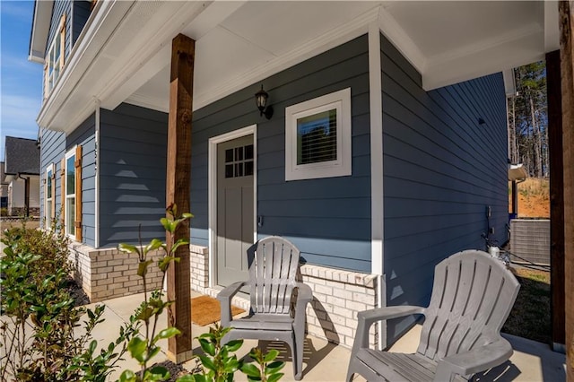 exterior space with covered porch