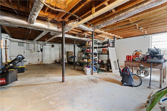 view of basement