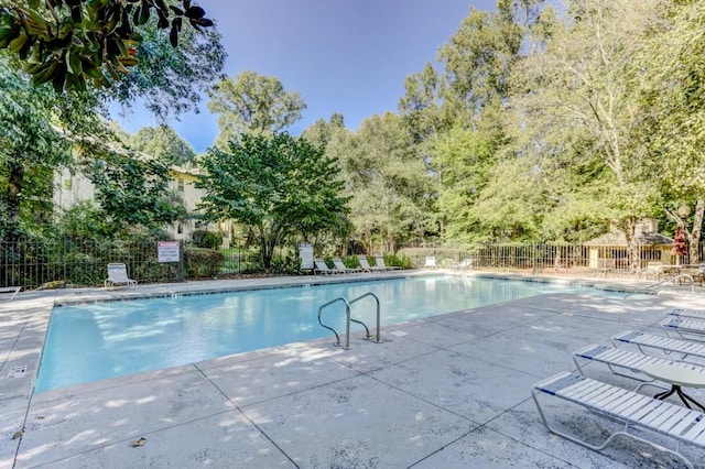 view of pool with a patio