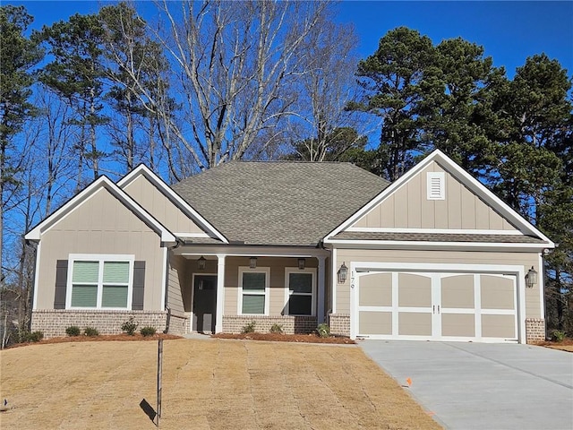 craftsman-style home featuring a garage