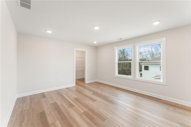2719 Byess Ct, Marietta, GA 30064 - empty room with light wood-style flooring, baseboards, and recessed lighting