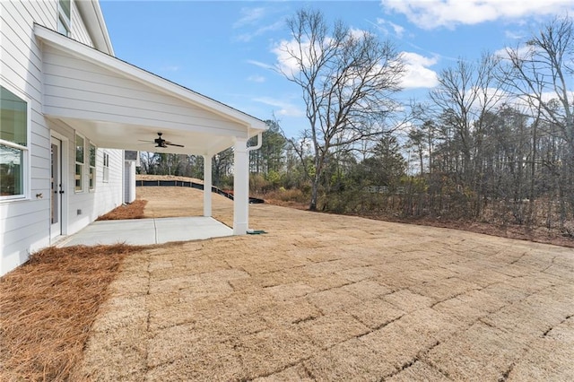 2719 Byess Ct, Marietta, GA 30064 - view of yard featuring a ceiling fan and a patio