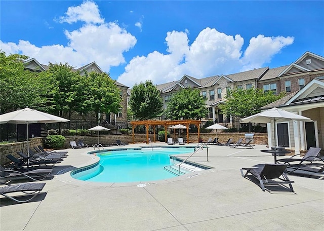 4107 Township Pkwy Unit 69, Sandy Springs, GA 30342 - community pool with a pergola and a patio
