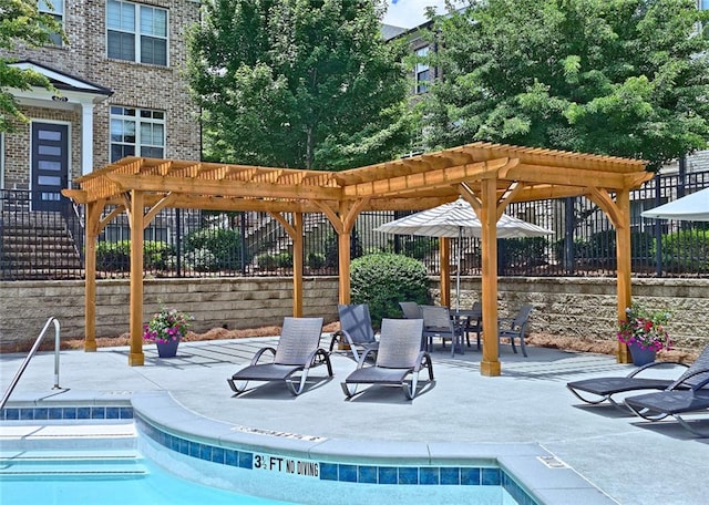 4107 Township Pkwy Unit 69, Sandy Springs, GA 30342 - community pool with a pergola and a patio