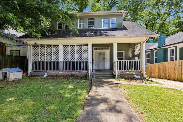1454 Beecher St SW, Atlanta, GA 30310 - view of front of house with covered porch, stucco siding, and a shingled roof