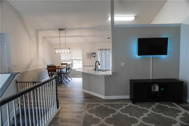 7930 River Fall Ct, Ball Ground, GA 30107 - living room featuring wood finished floors and baseboards