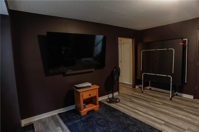 7930 River Fall Ct, Ball Ground, GA 30107 - living area with wood finished floors and a textured ceiling