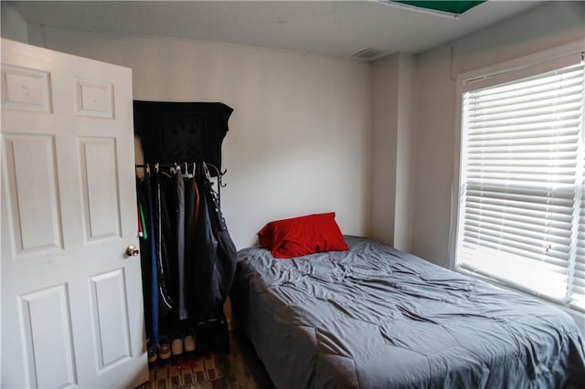 7930 River Fall Ct, Ball Ground, GA 30107 - bedroom featuring multiple windows and dark wood-style floors