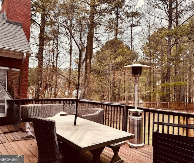 1090 Crown River Pkwy, Mcdonough, GA 30252 - wooden terrace with outdoor dining space
