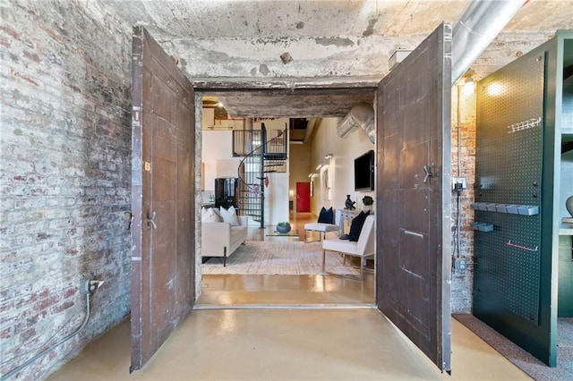 170 Boulevard Se E414, Atlanta, GA 30312 - hall with finished concrete flooring