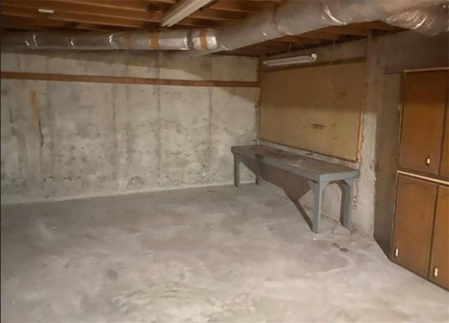 view of basement