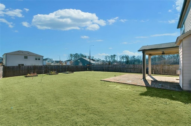 view of yard featuring a patio area