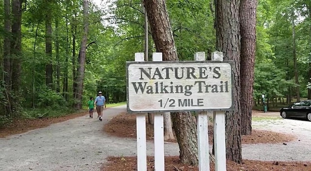 view of community sign