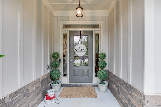 view of doorway to property