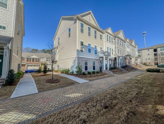 view of front facade with a residential view