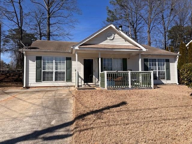 view of front of home with covered porch