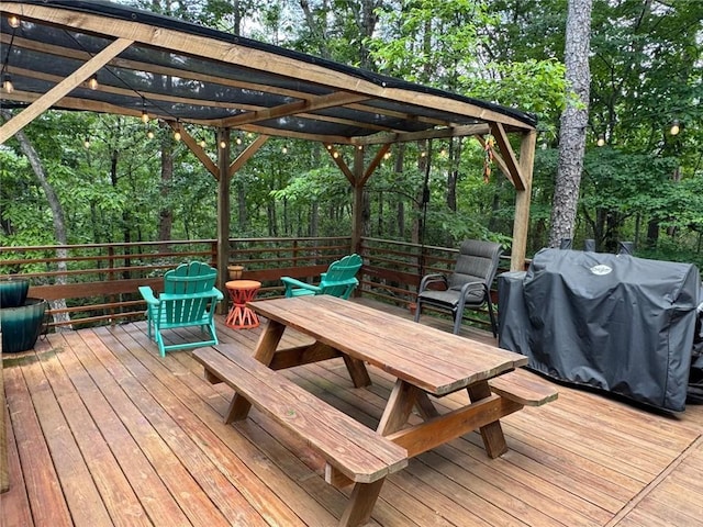 225 Overlook Cir, Clarkesville, GA 30523 - deck featuring grilling area