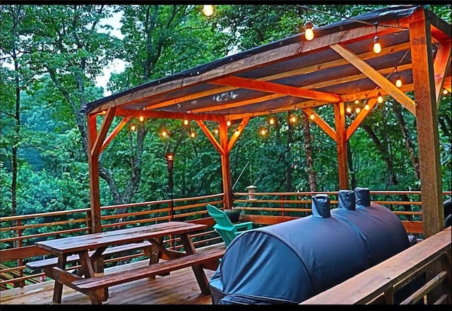 225 Overlook Cir, Clarkesville, GA 30523 - deck with outdoor dining space