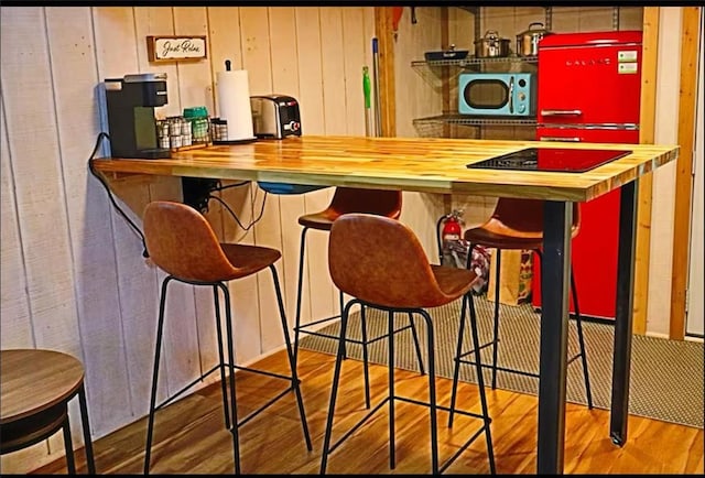 225 Overlook Cir, Clarkesville, GA 30523 - bar featuring wood finished floors and wooden walls