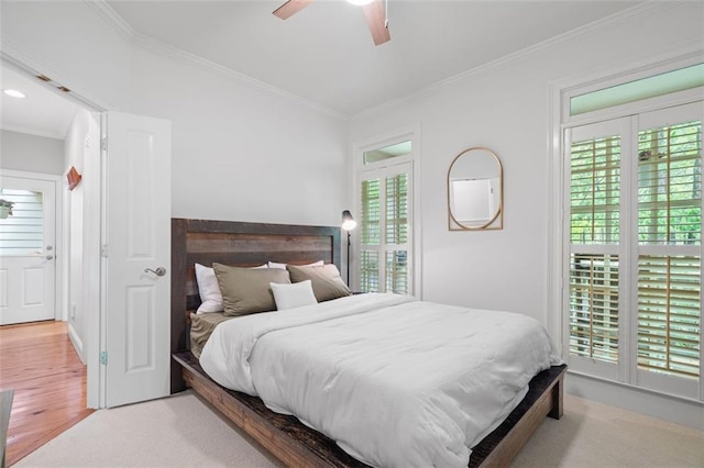 74 Cherokee Way, Big Canoe, GA 30143 - bedroom featuring crown molding, multiple windows, and a ceiling fan