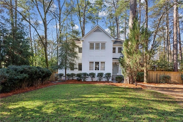 view of property with a front yard