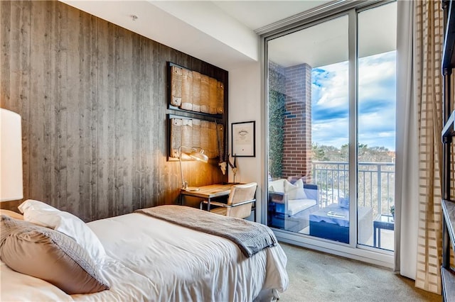 1820 Peachtree St NW Unit 811, Atlanta, GA 30309 - carpeted bedroom with expansive windows and access to exterior