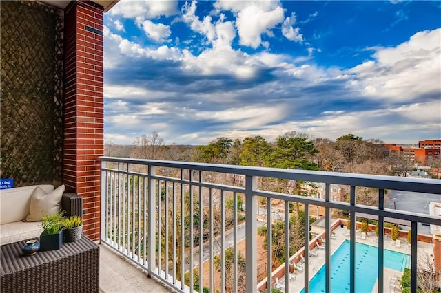 1820 Peachtree St NW Unit 811, Atlanta, GA 30309 - balcony with view of pool area