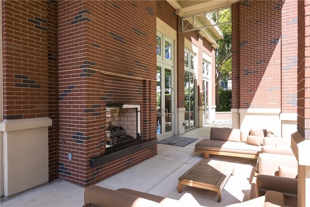 1820 Peachtree St NW Unit 811, Atlanta, GA 30309 - view of patio / terrace with french doors and an outdoor living space