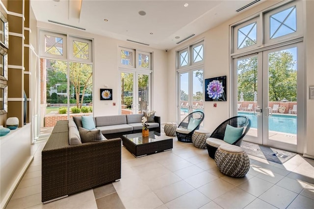 1820 Peachtree St NW Unit 811, Atlanta, GA 30309 - common area with a towering ceiling and recessed lighting