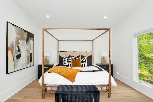 1598 Athens Ave, Atlanta, GA 30310 - bedroom featuring baseboards, light wood-style flooring, and recessed lighting