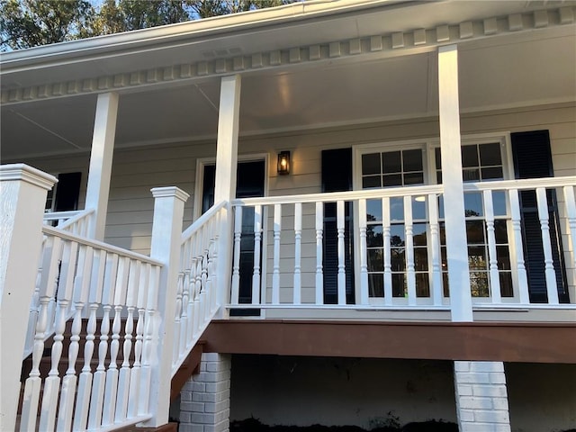 entrance to property with a porch