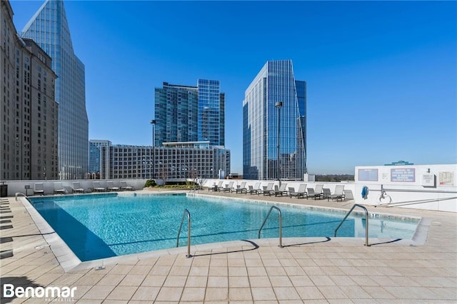 view of pool with a patio