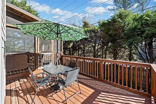 view of wooden deck