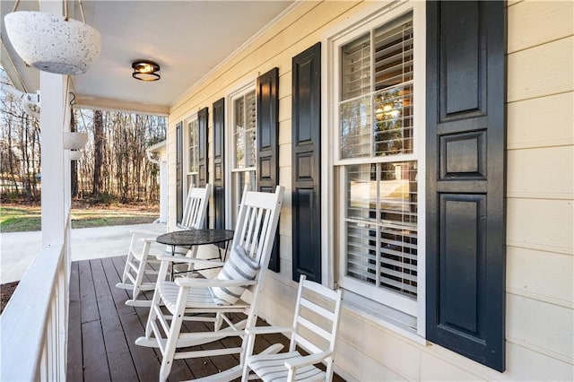 exterior space with covered porch