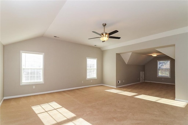 122 Melrose Creek Dr, Stockbridge, GA 30281 - bonus room with lofted ceiling, carpet floors, healthy amount of natural light, baseboards, and ceiling fan