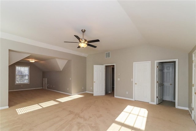122 Melrose Creek Dr, Stockbridge, GA 30281 - unfurnished bedroom featuring vaulted ceiling, light colored carpet, and baseboards