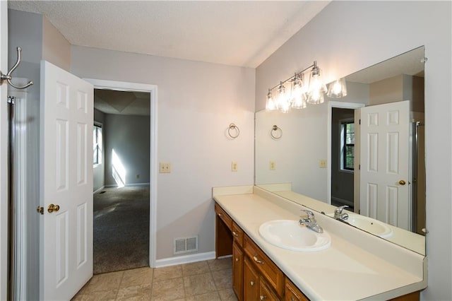 bathroom with vanity and a wealth of natural light