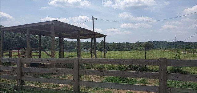 2268 Horse Farm Rd, Dewy Rose, GA 30634 - exterior space featuring an outbuilding, a rural view, and fence