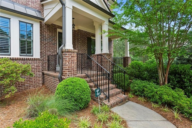 1393 Kings Park Dr NW, Kennesaw, GA 30152 - property entrance with brick siding and a porch