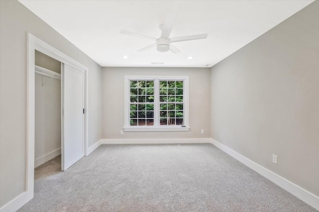 1950 Stethem Fry, Alpharetta, GA 30022 - unfurnished bedroom featuring carpet flooring, a closet, ceiling fan, and recessed lighting