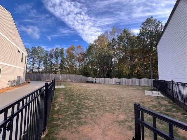 view of yard featuring a patio area