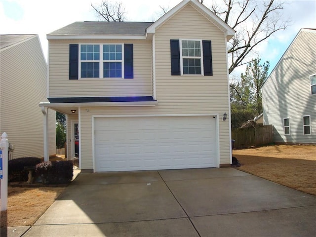 view of front of house featuring a garage