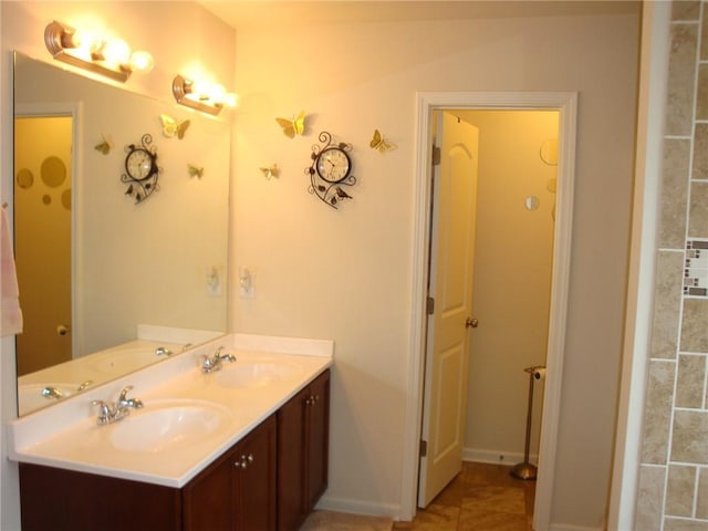 bathroom with vanity