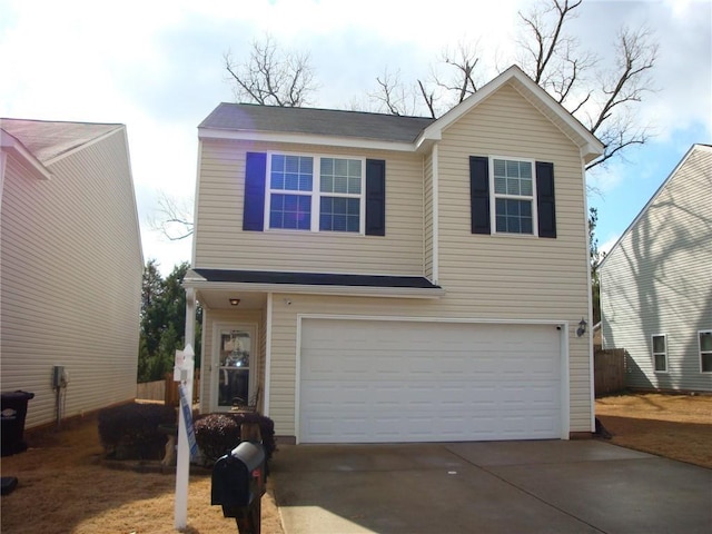 view of front of house featuring a garage