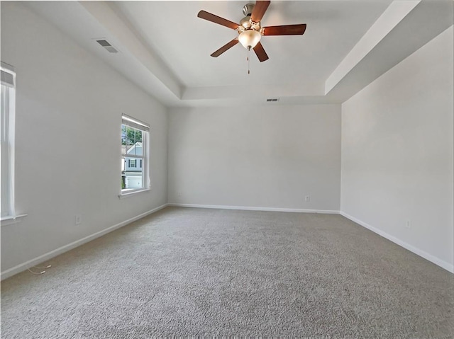 36 Crescent, Dallas, GA 30157 - carpeted spare room with a raised ceiling and a ceiling fan